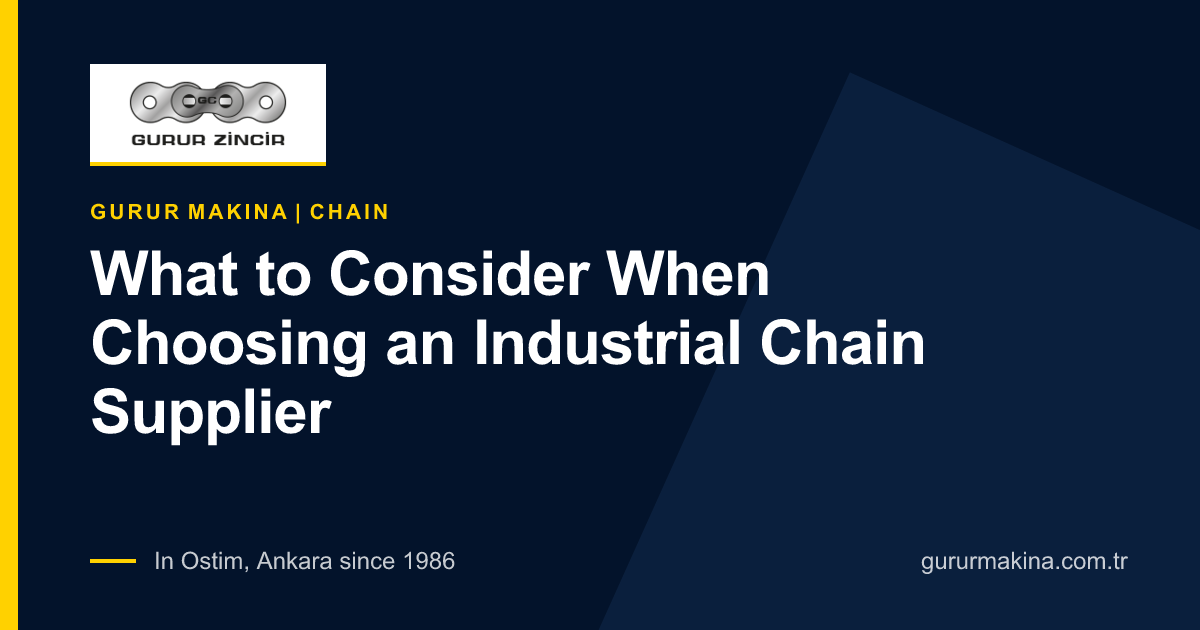 What to Consider When Choosing an Industrial Chain Supplier