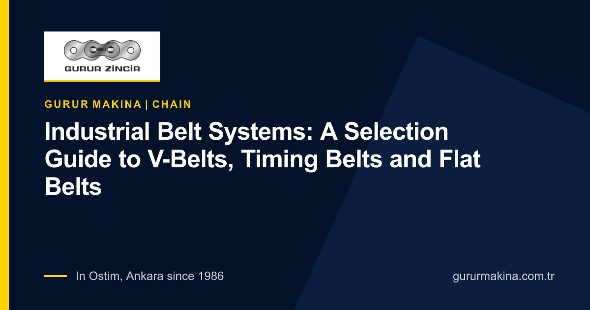 Industrial Belt Systems: A Selection Guide to V-Belts, Timing Belts and Flat Belts