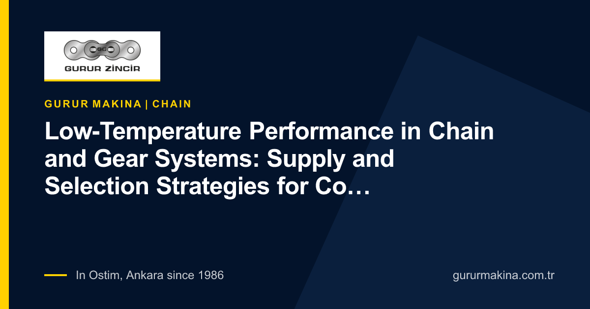 Low-Temperature Performance in Chain and Gear Systems: Supply and Selection Strategies for Cold Environments