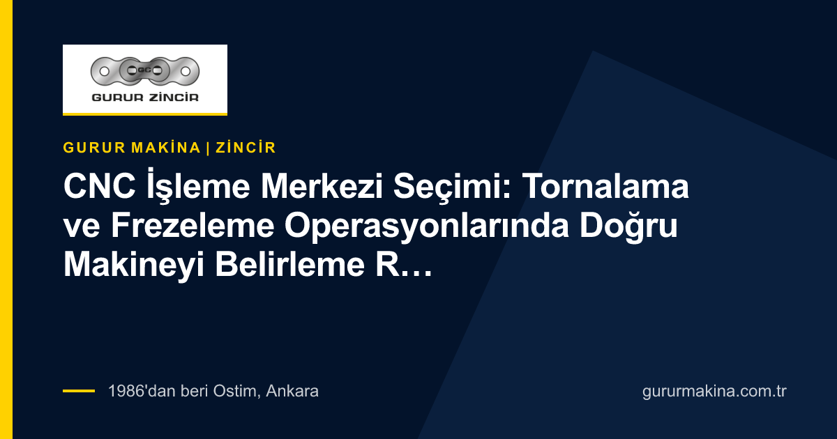 CNC İşleme Merkezi Seçimi: Tornalama ve Frezeleme Operasyonlarında Doğru Makineyi Belirleme Rehberi