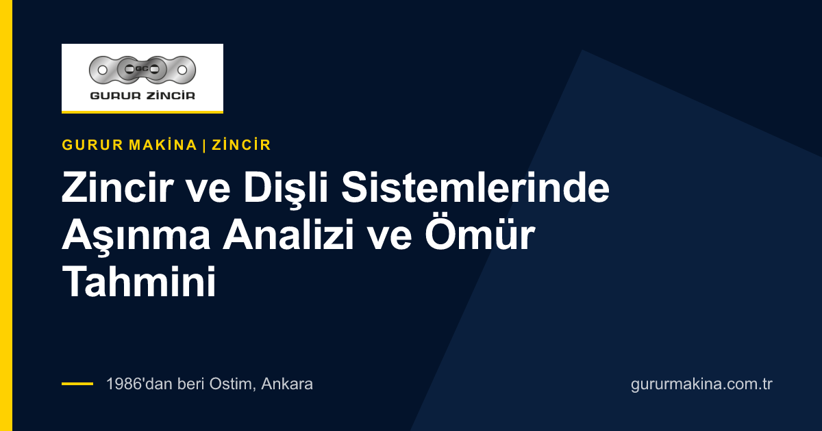 Zincir ve Dişli Sistemlerinde Aşınma Analizi ve Ömür Tahmini