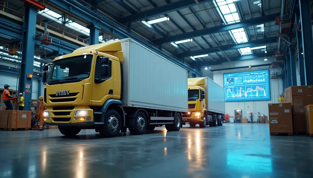Chain and gear shipment in a factory logistics delivery area