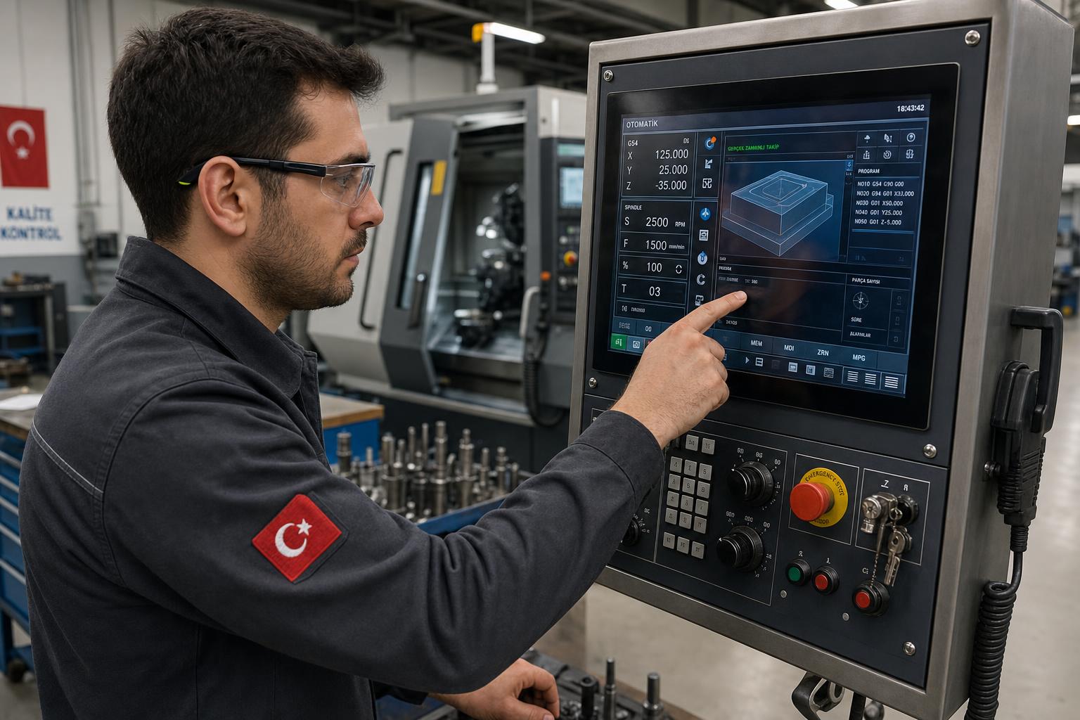 CNC control panel operator