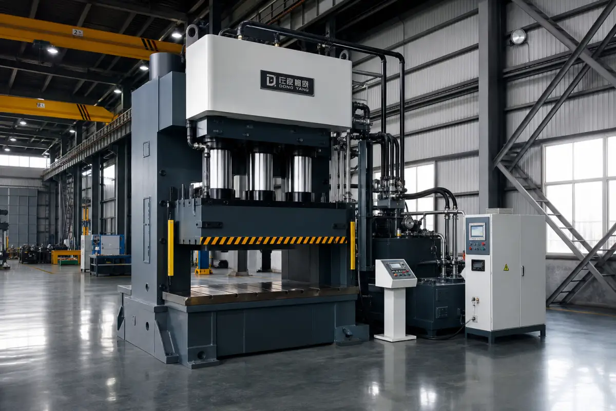 Industrial press machines – hydraulic press machine in a factory setting