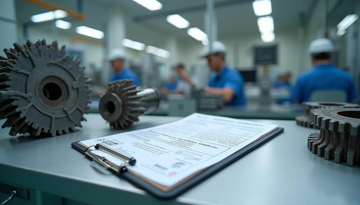 Endüstriyel kalite kontrol laboratuvarında dişli bileşenlerin ISO sertifikasyon denetimi