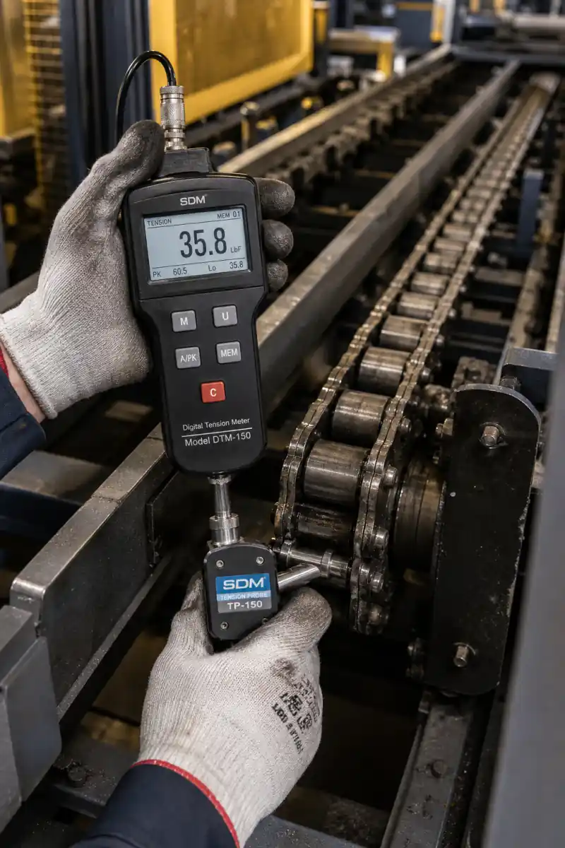 industrial chain tension measurement digital gauge
