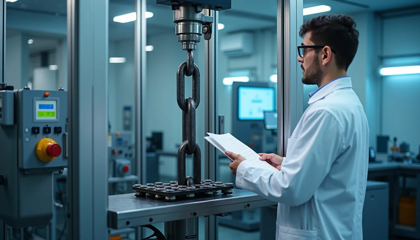 Industrial chain and sprocket test laboratory, fatigue testing device