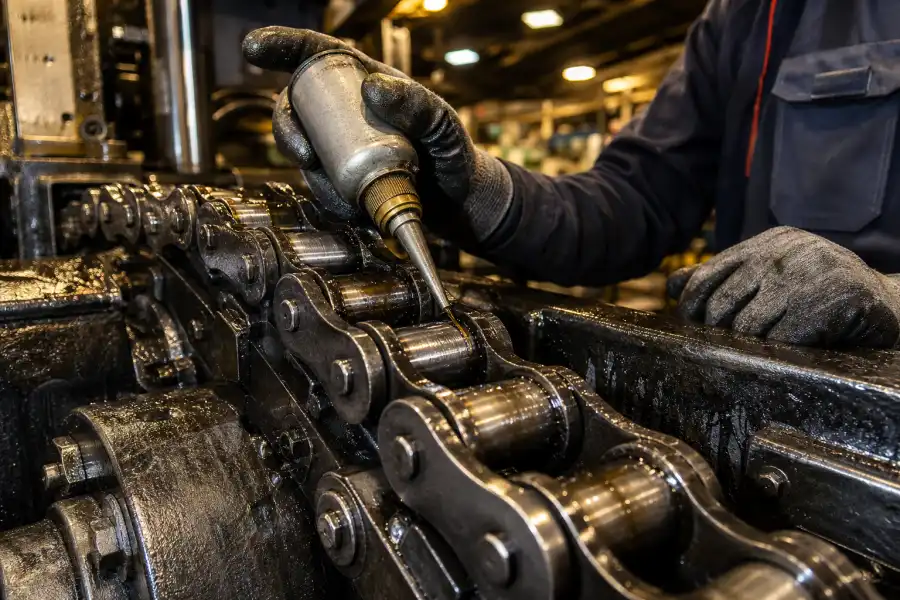 Technical procedure for chain lubrication application